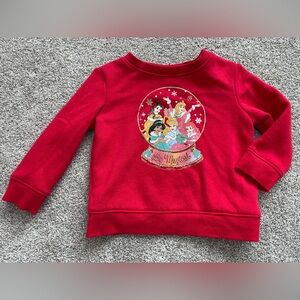 Baby Disney Christmas Princess Sweatshirt- Size 18m